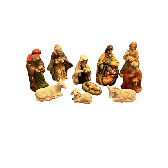 K's Collection Nativity Scene Set of‎ 10 Figures Mary Joseph Baby Jesus - Picture 1 of 9